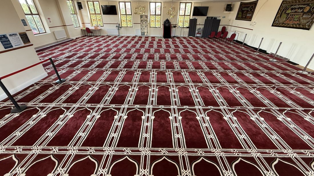 Main Jumu'ah prayer hall inside the masjid