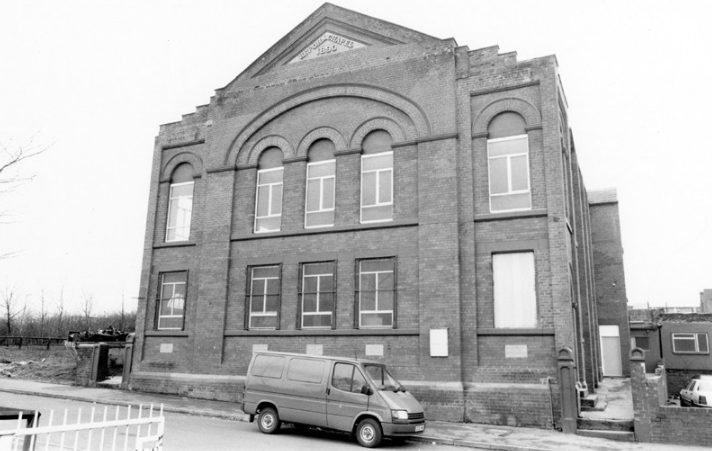 The masjid in 1991 with new windows fitted during restoration
